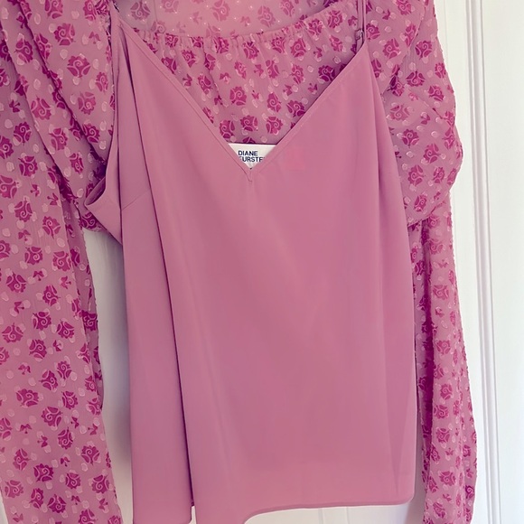 DVF Marci wrap-effect floral-print fil coupé georgette blouse - Picture 6 of 13